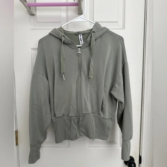 Athleta Sage Green Zip-Up Jacket - Picture 1 of 5